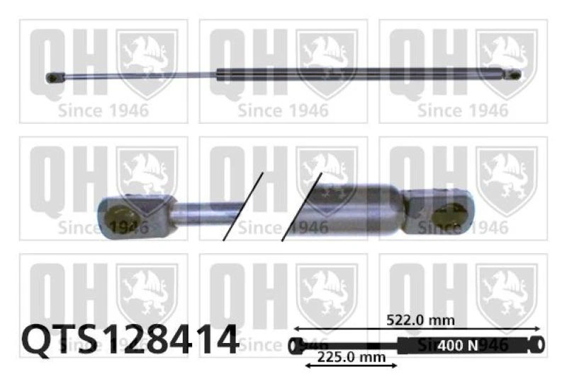 Image of QUINTON HAZELL Tailgate strut QUINTON HAZELL QTS128414