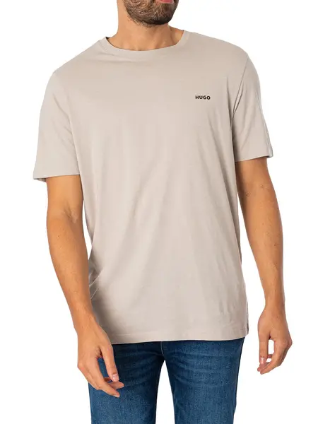 Image of HUGO Dero222 Chest Logo T-Shirt Light/Pastel Grey XXL
