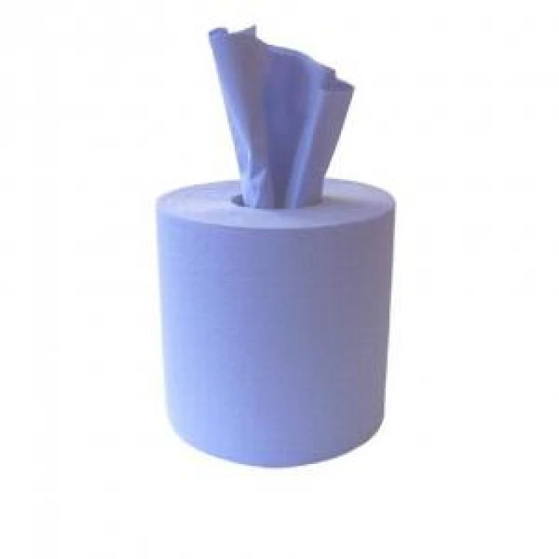 Image of ValueX ValueX Centrefeed Roll 150 Metres Long 2 Ply 100% Recycled 166mm Width 375 Sheets Blue (Pack 6) - BCF18152-49 BCF18152-49