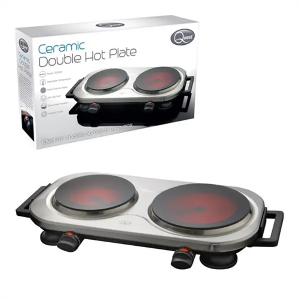Image of Quest Double Ceramic Infrared Hot Plate 37259