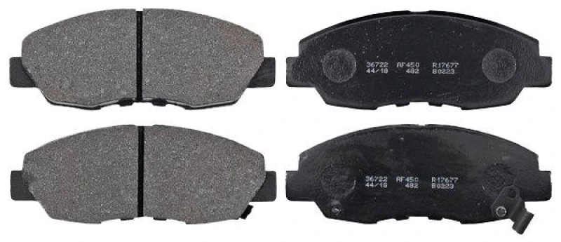 Image of A.B.S. 36722 Brake pad set with acoustic wear warning Brake Pad Set,disc brake (402)