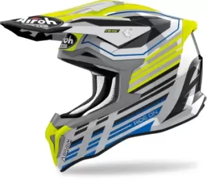 Image of Airoh Strycker Shaded Carbon Motocross Helmet, yellow Size M yellow, Size M