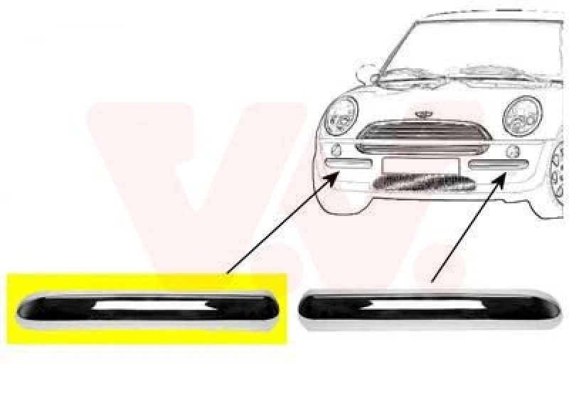 Image of VAN WEZEL Bumper moulding VAN WEZEL 0502584