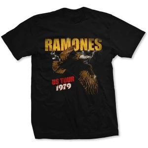 Image of Ramones - Tour 1979 Unisex Large T-Shirt - Black