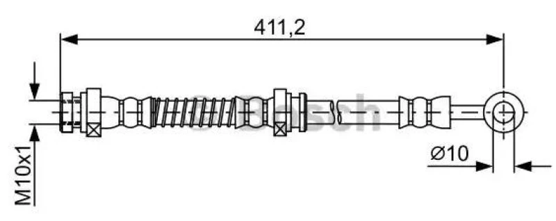 Image of Bosch 1 987 481 874 Brake Hose Brake Hose (83)