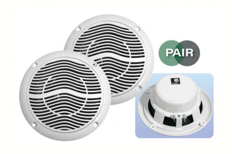 Image of Electro Vision E-Audio White 5" 80W 2-Way Moisture Resistant Ceiling Speakers