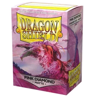 Image of Dragon Shield Matte Pink Diamond Standard Card Sleeves - 100 Sleeves