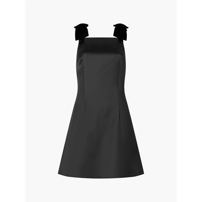 Image of French Connection Carey Square Neck Shoulder Bow Mini Dress