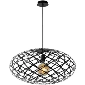 image of Lucide WOLFRAM - Pendant Light - Ø65cm - 1xE27 - Black