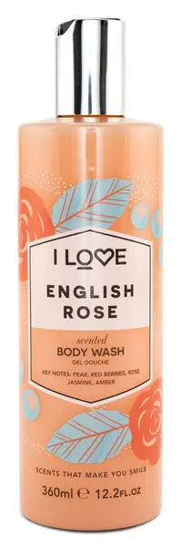 image of I Love Cosmetics English Rose Body Wash 360 ml