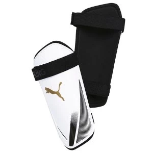 Puma King ES 2 Slip In Guards White/Gold Medium