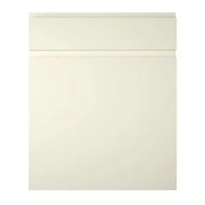 Image of Cooke Lewis Appleby High Gloss Cream Drawerline door drawer front W600mm Set