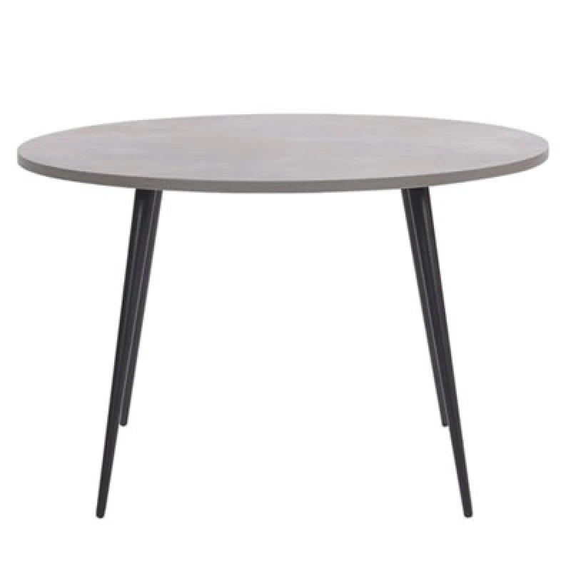 Image of Beliani Dining Table Odeon Grey Concrete Effect 120 Cm 120 Cm