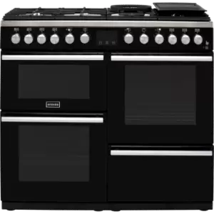 image of Stoves Precision DX S1000DF 100cm Dual Fuel Range Cooker - Black - A/A/A Rated