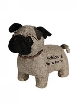 image of Personalised Pug Door Stop