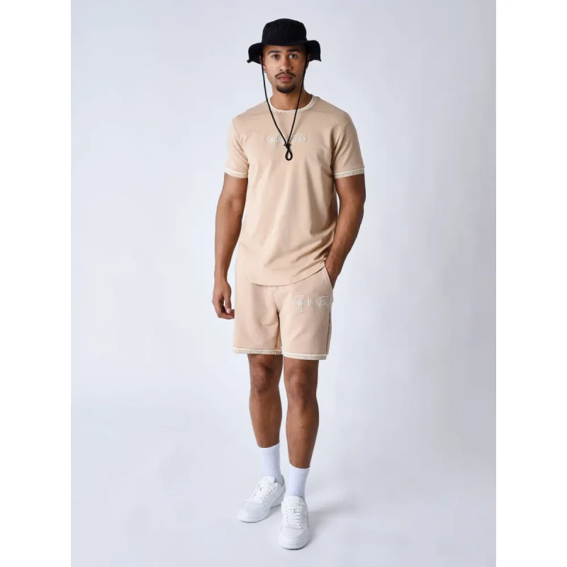 Image of Project X Paris Embroidered logo T-Shirt Project X Paris Beige Male XS