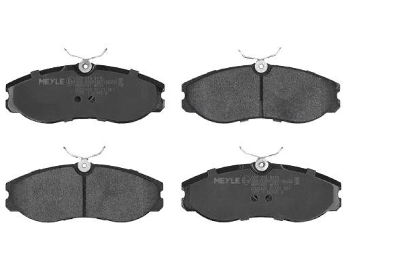 Image of MEYLE 025 214 8115 Brake pad set Front Axle, not prepared for wear warning indicator, Original Quality, with anti-squeak plate Brake Pad Set,disc bra