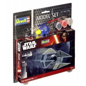 image of TIE Interceptor (Star Wars) Revell Model Set