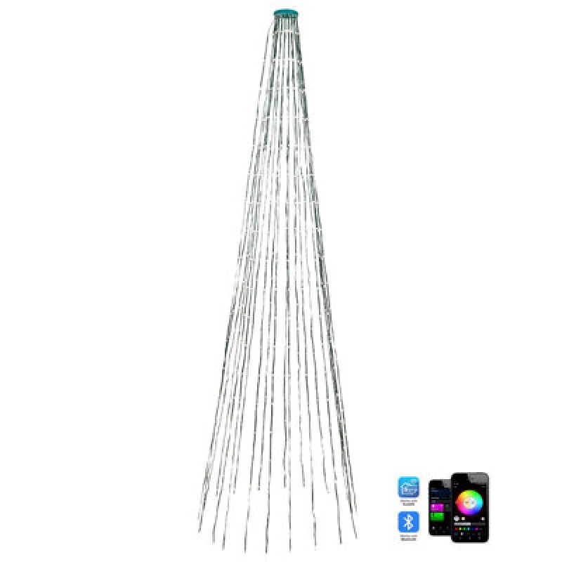 Image of Beliani Lighting Chain Smart LED With App Saarloq 2m Multicolour