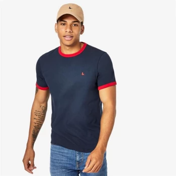 image of Jack Wills Pentworth Ringer T-Shirt - Navy