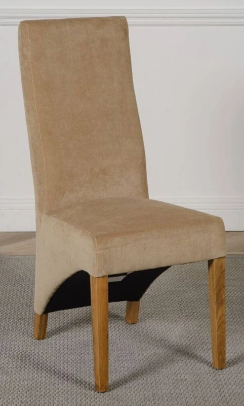 Image of Thats Furniture Lola Fabric Dining Chairs for Dining Room or Kitchen in Beige Beige Unisex