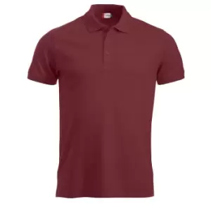 Image of Clique Mens Manhattan Polo Shirt (S) (Burgundy)