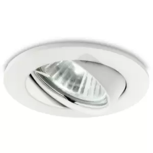 image of 1 Light Tiltable Recessed Spotlight (3 Pack) White, GU10 - Ideal Lux