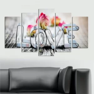 Image of 5PMDF-24 Multicolor Decorative MDF Painting (5 Pieces)