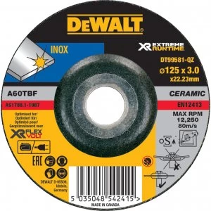 Image of DEWALT Xtreme Runtime 125mm x 3mm Metal Grinding Disc
