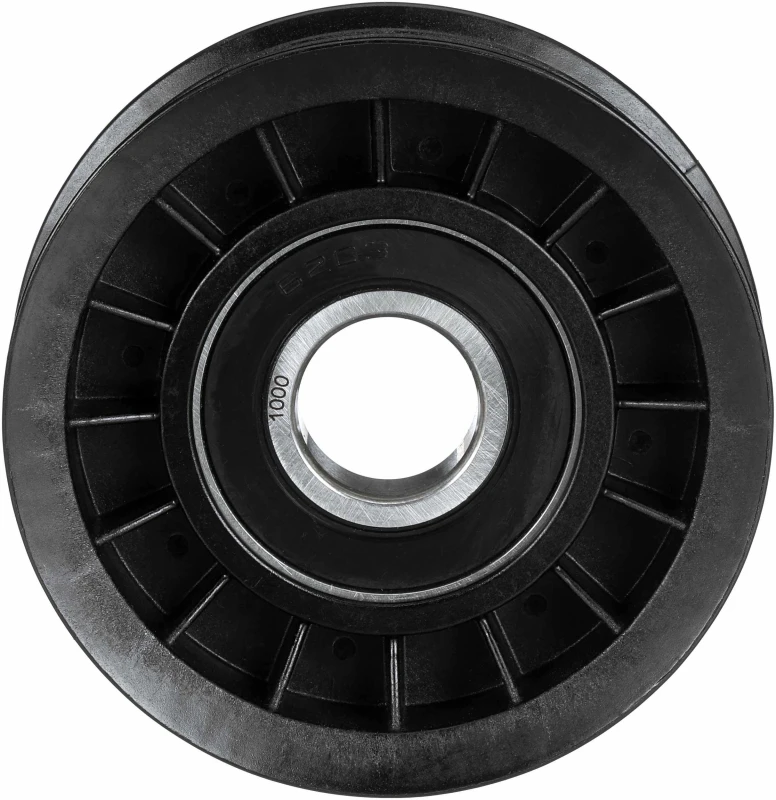 Image of GATES T38008 Idler Pulley Micro-V UNIQUE FIT, with grooves Plastic Deflection/Guide Pulley,v-ribbed belt (312)