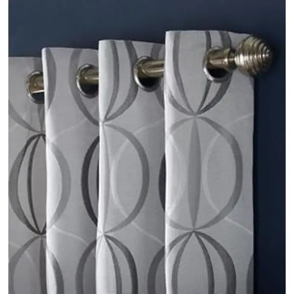 Image of Essential Living Ome Eyelet Ring Top Curtains Silver 228cm x 228cm