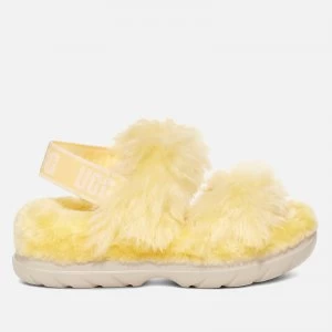 Image of UGG Womens Fluff Sugar Sustainable Sandals - Yellow - UK 5