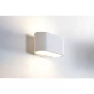 image of Integral LED Lighting - Integral Indoor Decorative Paintable Plaster Chania Wall Light IP20 For 1 x G9 Max 40W White