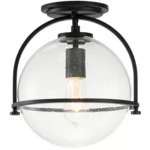 image of Quintiesse Hinkley Somerset Globe Ceiling Light Black