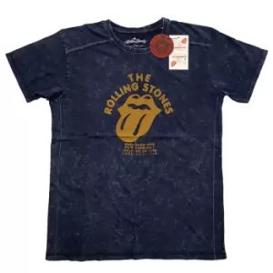 Image of The Rolling Stones - NYC '75 Unisex XX-Large Snow Wash T-Shirt - Blue