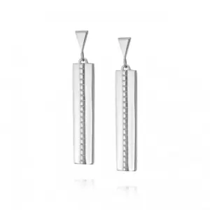 image of Palm Ridge Drop Sterling Silver Earrings WE12_SLV