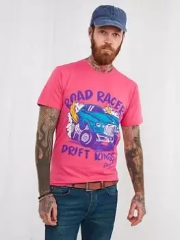 image of Joe Browns Drift King Tee - Pink, Size XL, Men