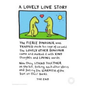 Image of Edward Monkton A Lovely Love Story Limited Edition Fine Art Print
