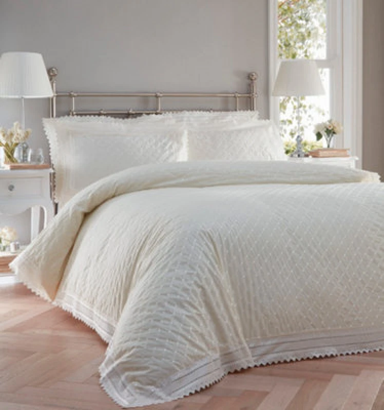 Image of Portfolio Home Balmoral Ecru King Duvet Cover And Pillowcases