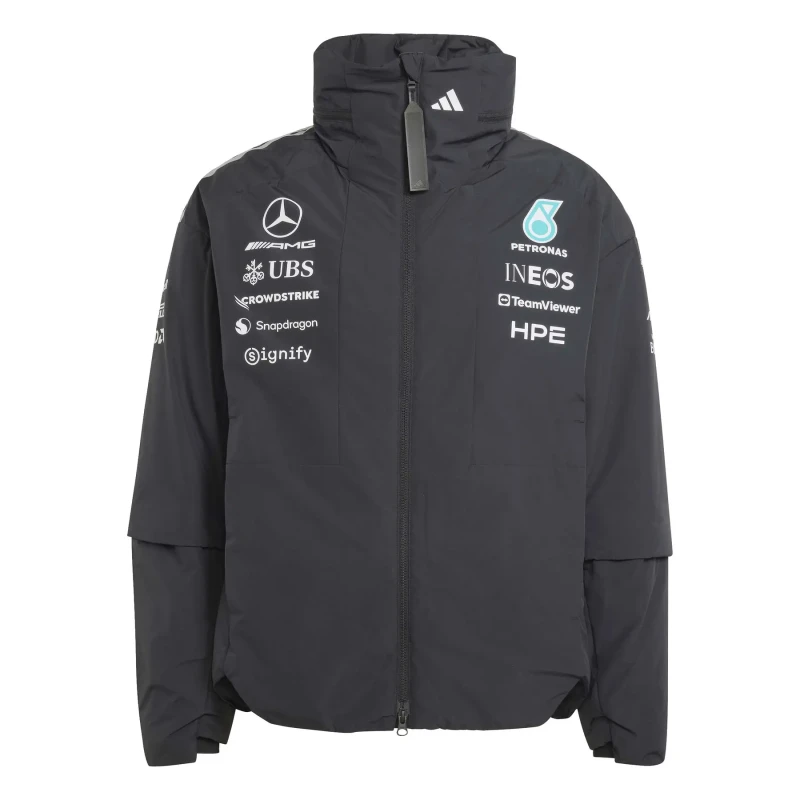 Image of Adidas Mercedes AMG waterproof jacket Petronas Formula One Team Engineers Noir Male XS