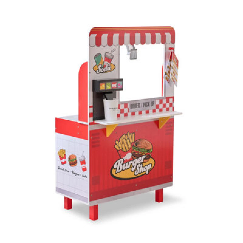Image of Teamson Kids - Flip & Fry Burger Shop, Red, Red T-PF-0034-00A