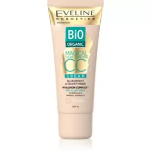 image of Eveline Cosmetics Magical Colour Mattifying CC Cream for Skin Imperfections SPF 15 Shade 01 Light Beige 30ml