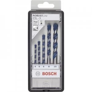 Image of Carbide metal Concrete twist drill bit set 5 Piece Bosch Accessories CYL-5 2608588165 Cylinder shank 1 Set
