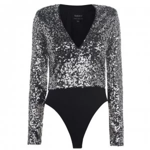 Image of Bardot Bodysuit - Silver