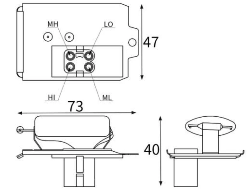 Image of Blower motor resistor MAHLE ABR 187 000S