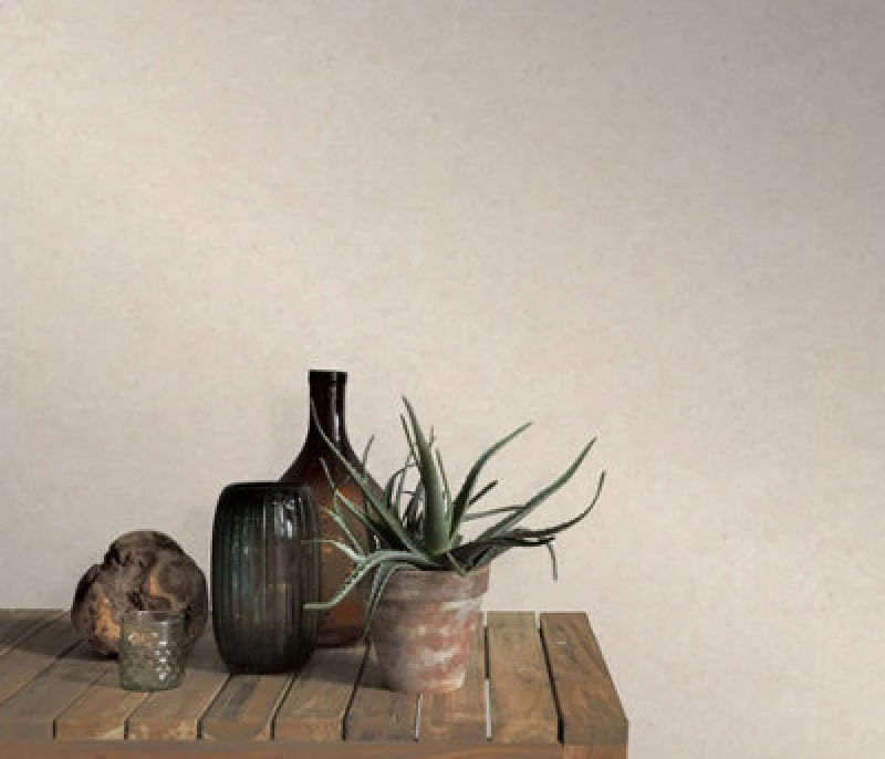 Image of Erismann Wallpaper Erismann Dash Plain Beige Vinyl Wallpaper Cream