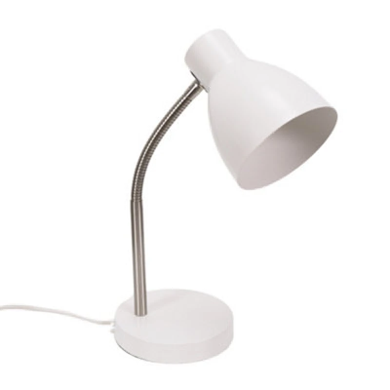 Image of ValueLights Keela Adjustable Flexi Neck Desk Table Lamp with LED Bulb White