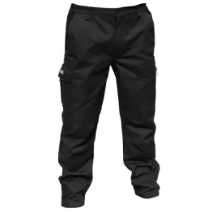 Image of Result Mens Stretch Work Trousers / Pants (32 Inch Leg Length) (34a) (Black)