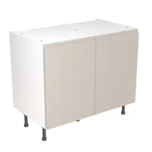 Image of KitchenKIT J-Pull Handleless 100cm Base Unit - Gloss Light Grey