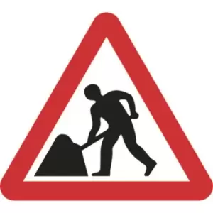 Image of Road Works - Classic Roll Up Traffic Sign (600MM Triangle